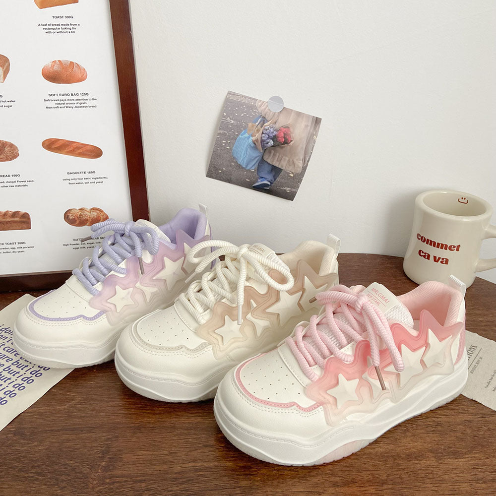 Pastel Aesthetic Star Sneakers
