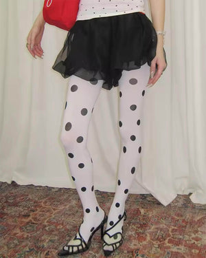 Missed Calls Polka Dot Tights