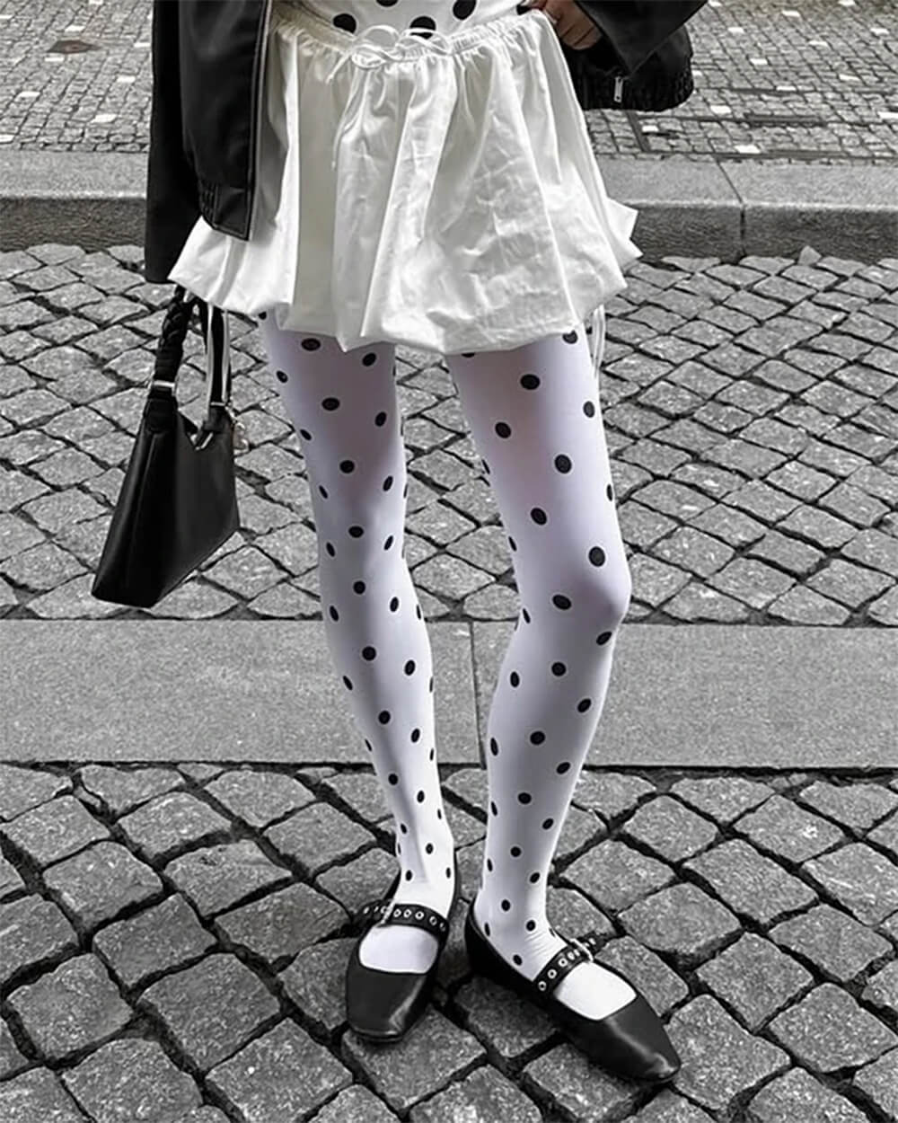 Missed Calls Polka Dot Tights