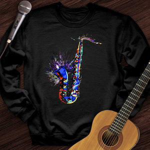 Blue Jazz Sax Crewneck