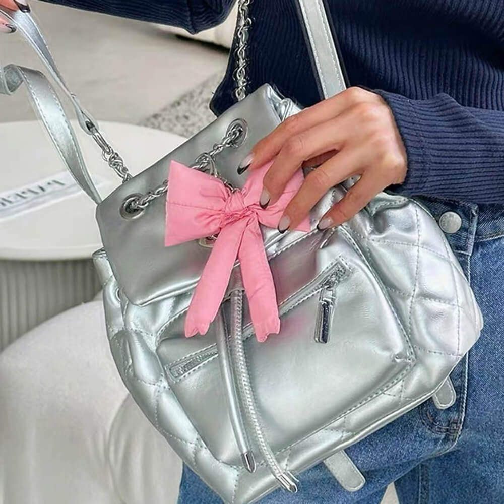 Puffy Bow Keychain