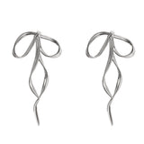 Silver Bow Earrings