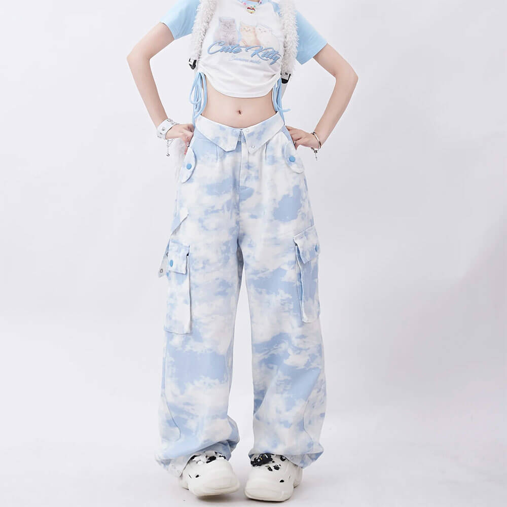 Sky Blue Cargo Pants
