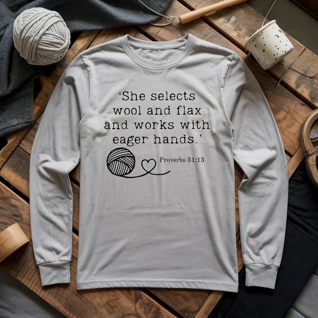 Crochet In Bible Long Sleeve T-shirt