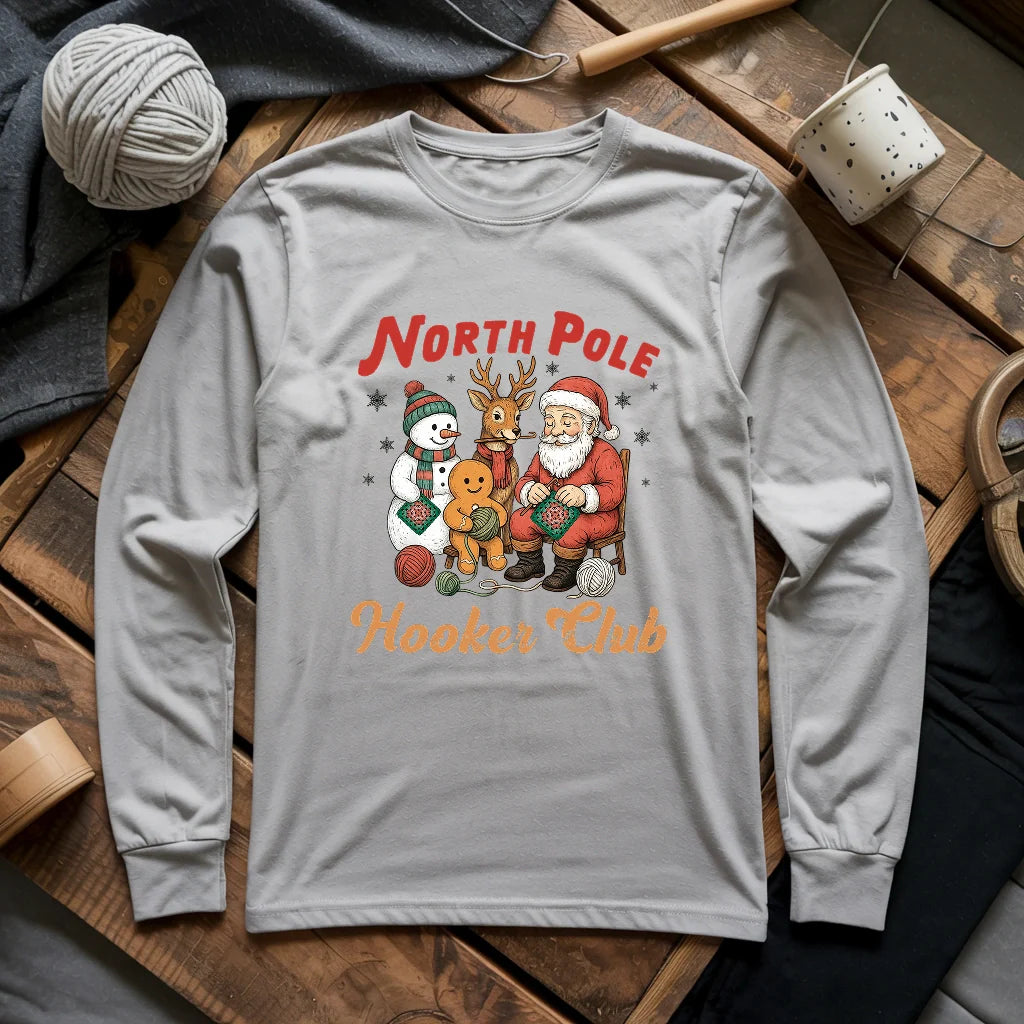 North Pole Crochet Club Long Sleeve T-shirt