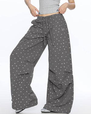 Star Print Baggy Pants