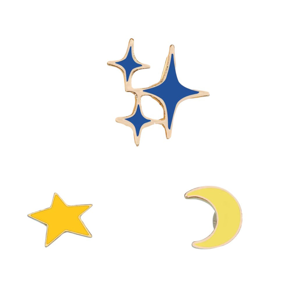 Star & Moon Aesthetic Brooch Pins
