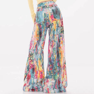 Tie-Dye Wide-Leg Jeans