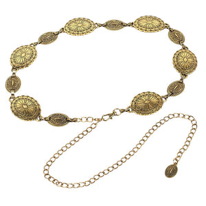 Vintage Style Medallion Chain Belt