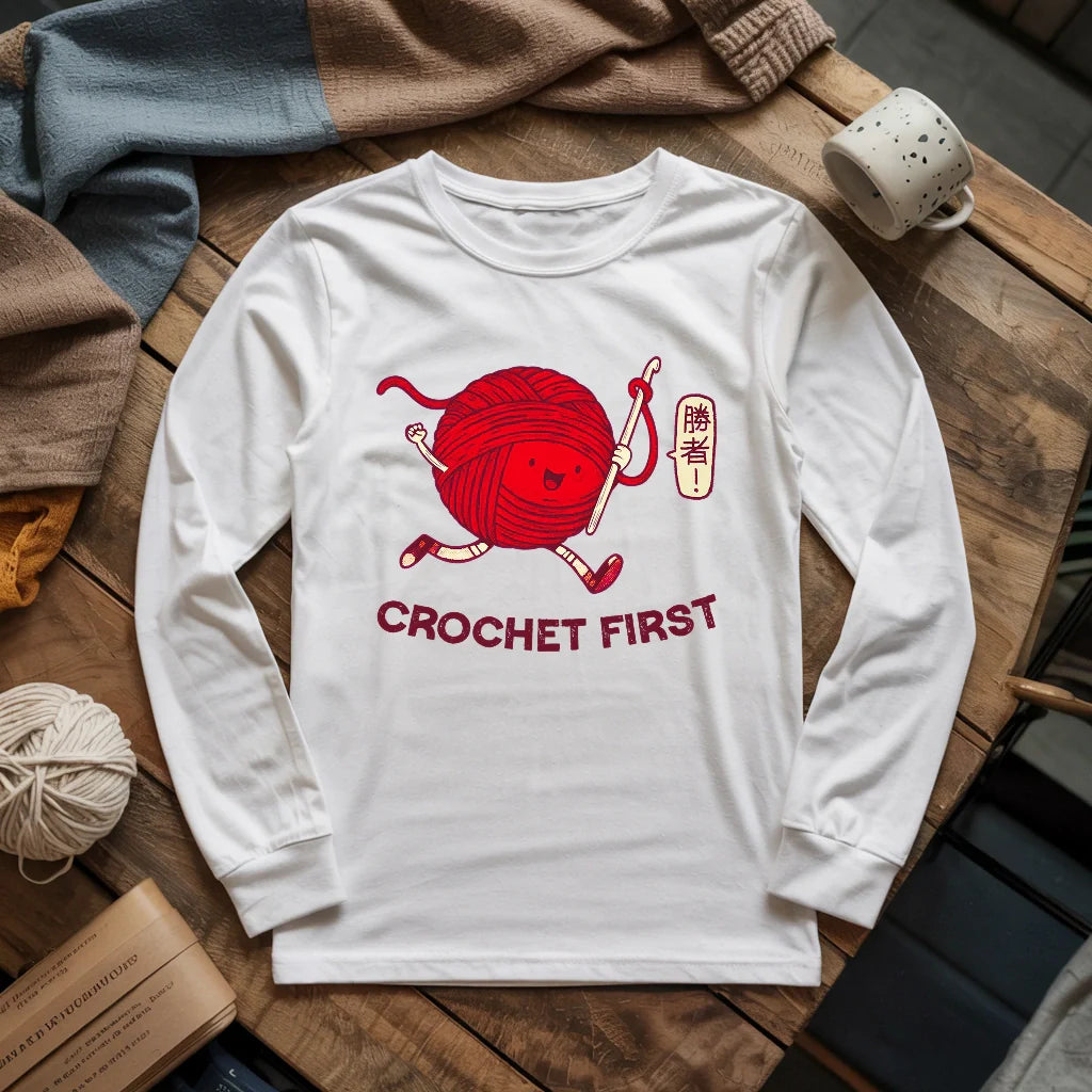 Crochet First Long Sleeve T-shirt