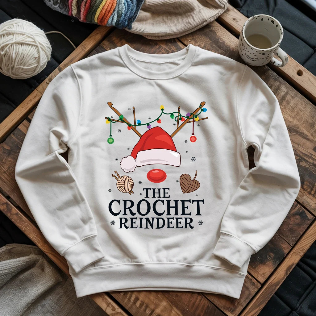 Crochet Reindeer Sweatshirt