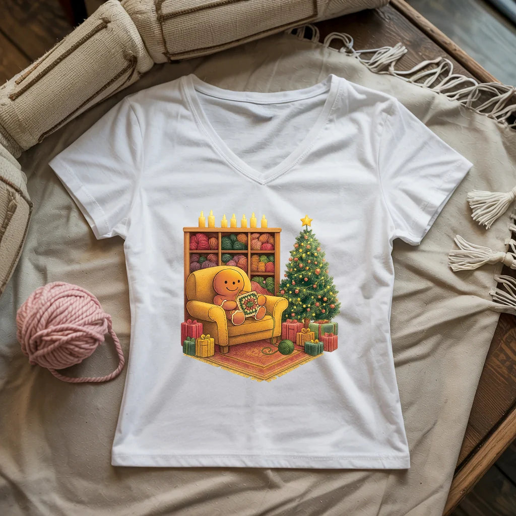 Gingerbread Hooker Lady V-neck