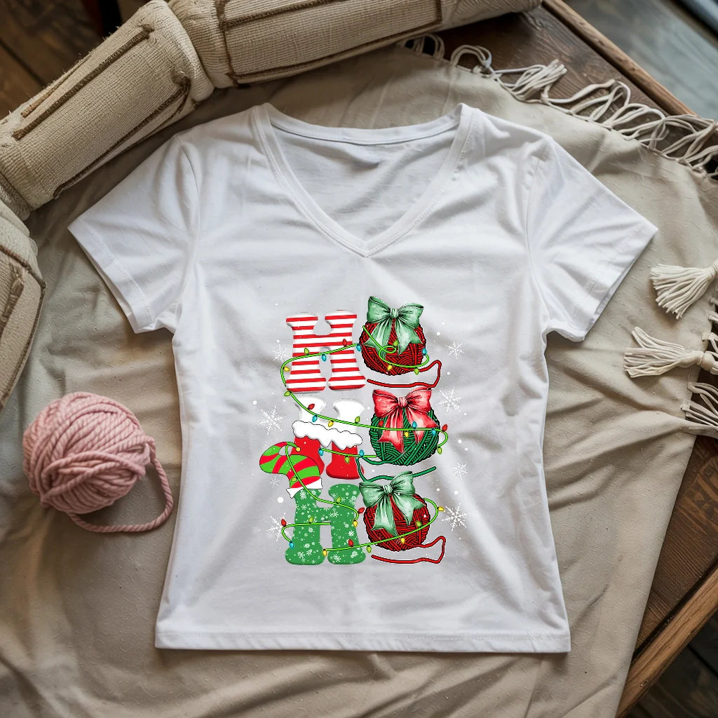 Ho Ho Ho Lady V-neck