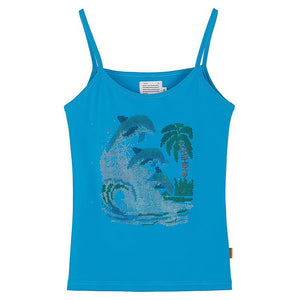 Y2K Dolphin Rhinestone Tank Top
