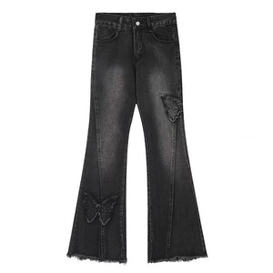 Y2K Butterfly Flare Jeans