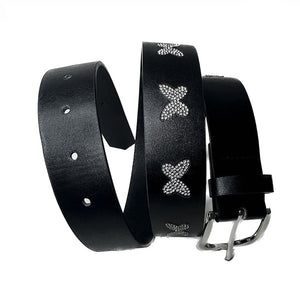 Y2K Butterfly Rhinestone Belt