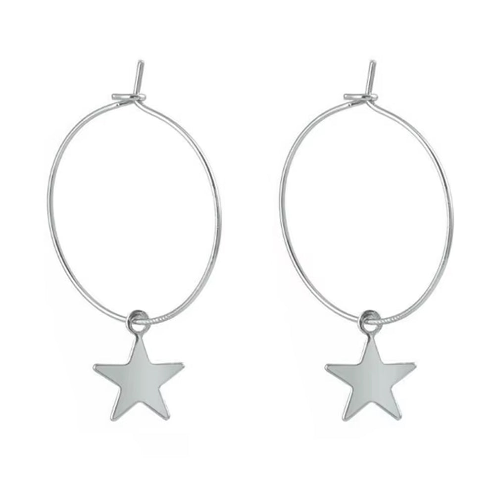 Star Girl Hoop Earrings